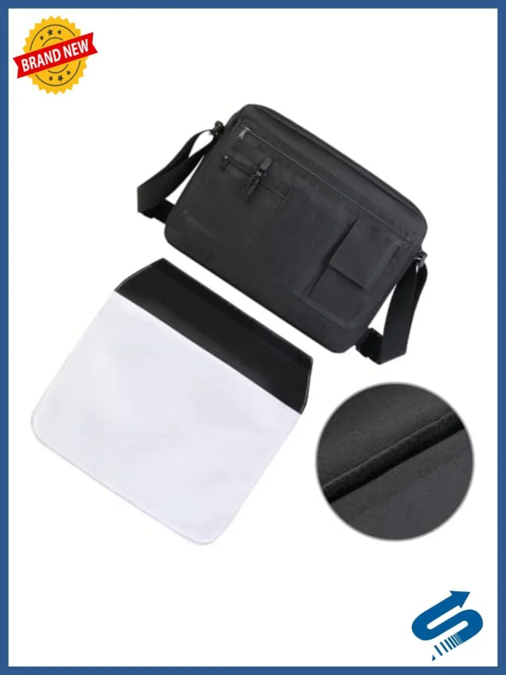 Blank Canvas Crossbody Sling Bag for DIY Heat Transfer Customizable Removable